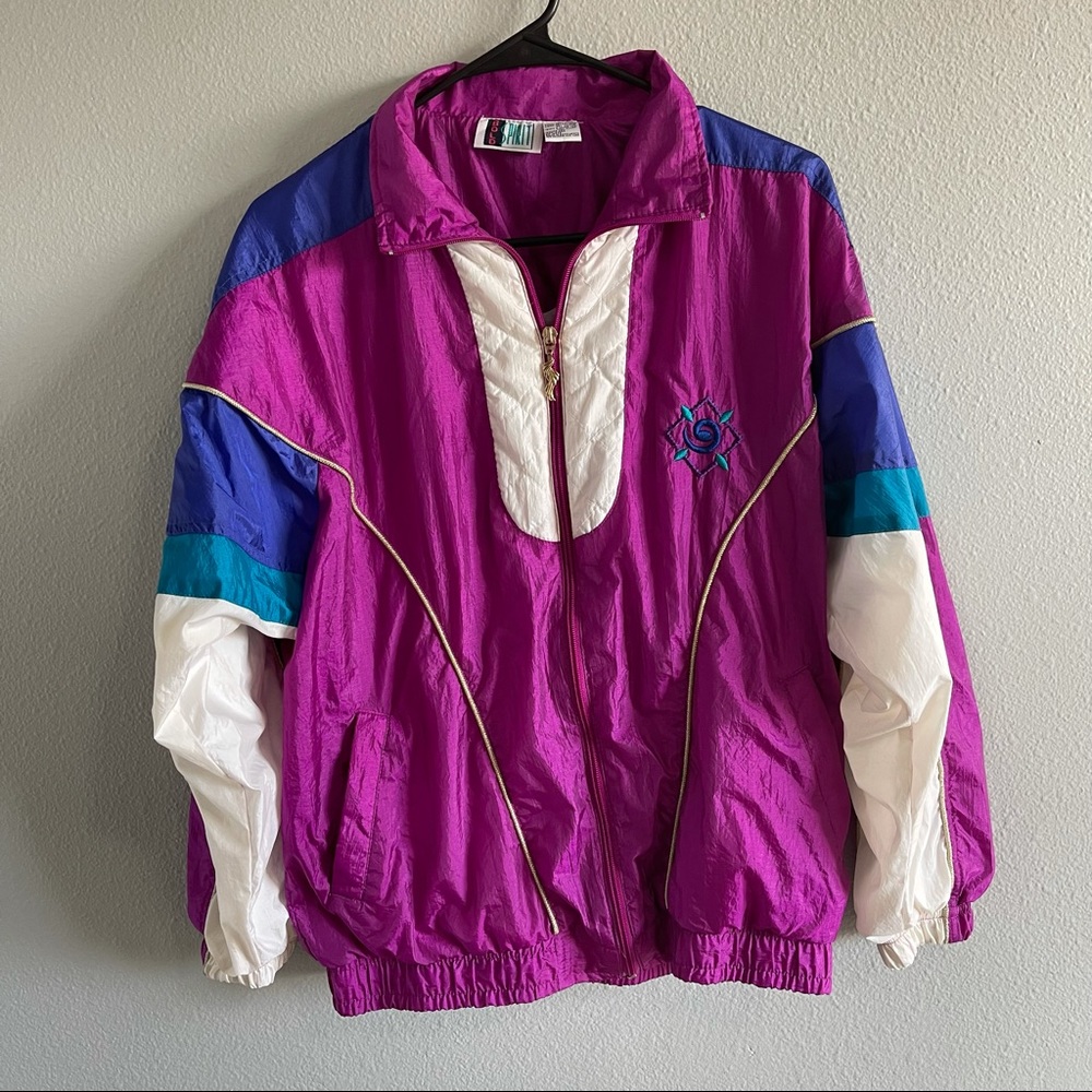 Vintage 80/90s Bolo Spirit Windbreaker Track Jacket Color Block Size Medium